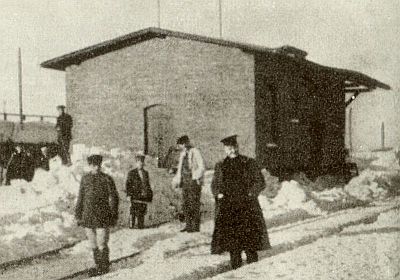 Bahnhof Bannewitz - Gebäude - Güterschuppen - Foto aus dem Winter 1926/2.