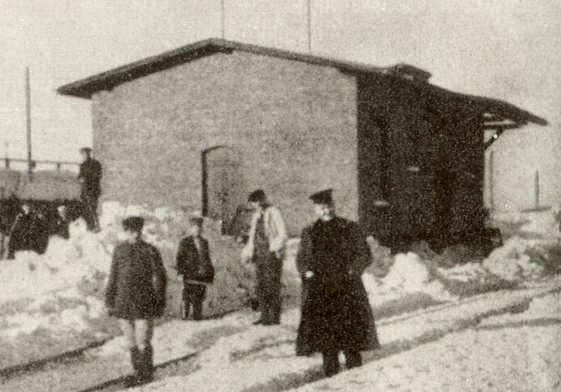 Bahnhof Bannewitz - Gebäude - Güterschuppen - Foto aus dem Winter 1926/27