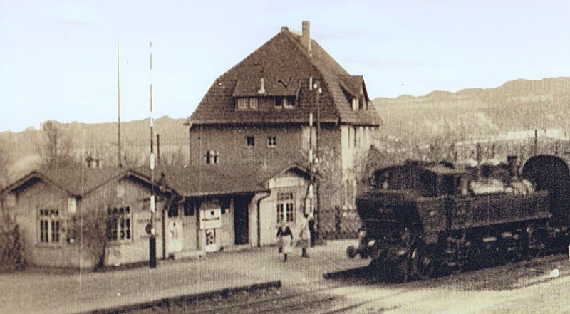 Bahnhof Bannewitz - Gebäude - Wartehalle - Bahnhof Bannewitz um 1935.