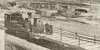 Windbergbahn - Flachwagen im Bahnhof Hänichen