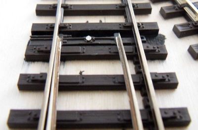Bahnhof Possendorf - Weichensteuerung - Stellstab in der Weichenstellstange