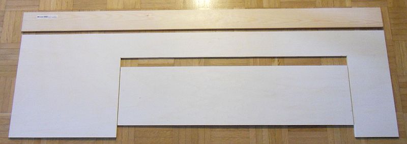 Bahnhof Bannewitz - Anlagenaufbau - Rohbau der Segmentrahmen - Erste Zuschnitte f&uuml;r den rechten Segmentrahmen